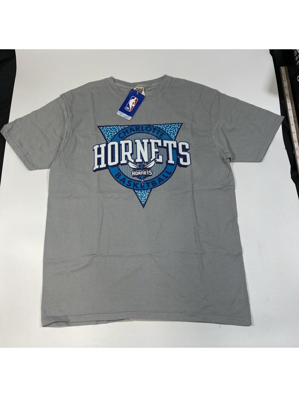 Blue 84 Charlotte Hornets NBA T-Shirt Men's Medium Gray Heather Basketball Tee
